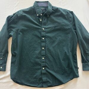 Nautica Shirt Men's Size XL‎  16.5 32/33 Blue and Green Button-down Shirt